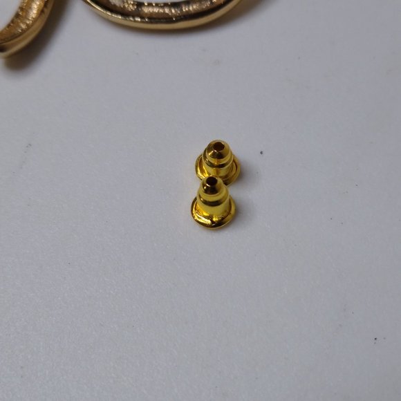 Vintage Heavy Metal U Shaped Stud Earrings - Picture 10 of 15